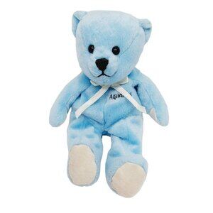 Planet Plush The Zodiac Bear 7 inch Aquarius Blue Stuffed Animal 1999 7"